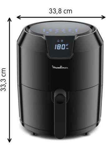 Moulinex Ez4018 Easy Deluxe Airfryer Tek Hazneli Izgara Yapan Led Ekranlı Yağsız Sıcak Hava Fritözü Siyah