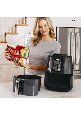 Ninja AF101 Airfryer 3.8 lt Tek Hazneli Yağsız Sıcak Hava Fritözü Siyah