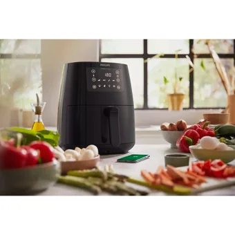 Philips HD9243/90 Airfryer 4.1 lt Tek Hazneli Izgara Yapan Led Ekranlı Yağsız Sıcak Hava Fritözü Siyah