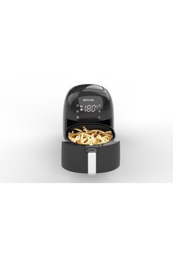 Onvo Ovfry03 Airfryer 9 lt Tek Hazneli Led Ekranlı Yağsız Sıcak Hava Fritözü Siyah