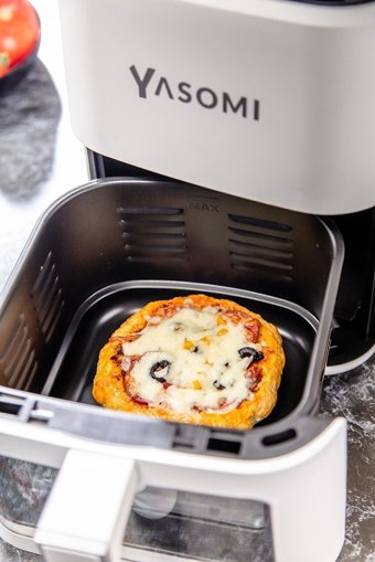 Yasomi Y35 Pro Airfryer 3.5 lt Tek Hazneli Izgara Yapan Led Ekranlı Yağsız Sıcak Hava Fritözü Beyaz