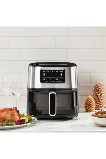 Cuisinart Airfryer 6 lt Tek Hazneli Izgara Yapan Led Ekranlı Sıcak Hava Fritözü Gri