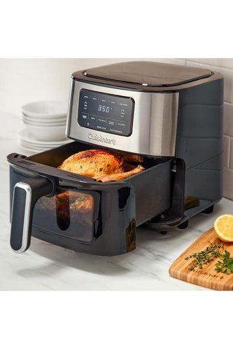 Cuisinart Airfryer 6 lt Tek Hazneli Izgara Yapan Led Ekranlı Sıcak Hava Fritözü Gri