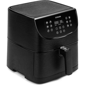 Cosori Premium Airfryer 5.5 lt Tek Hazneli Izgara Yapan Led Ekranlı Yağsız Sıcak Hava Fritözü Siyah