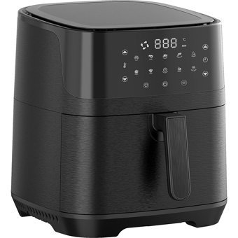 Xiaomi Upany Airfryer 7 lt Tek Hazneli Izgara Yapan Led Ekranlı Yağsız Sıcak Hava Fritözü Siyah