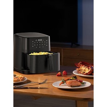 Xiaomi Upany Airfryer 7 lt Tek Hazneli Izgara Yapan Led Ekranlı Yağsız Sıcak Hava Fritözü Siyah