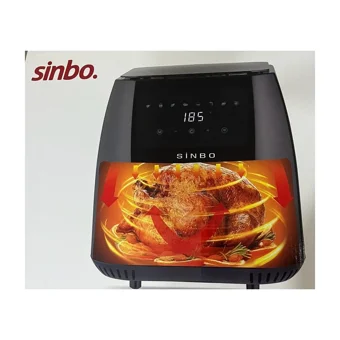 Sinbo SCO-5057 Airfryer 8 lt Tek Hazneli Led Ekranlı Yağsız Sıcak Hava Fritözü Siyah