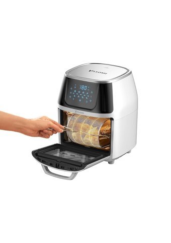 Yasomi Y88 Airfryer 8 lt Tek Hazneli Izgara Yapan Led Ekranlı Yağsız Sıcak Hava Fritözü Beyaz