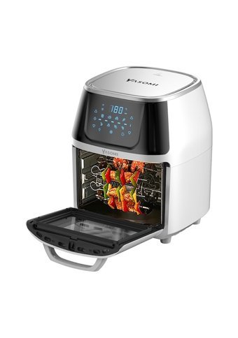 Yasomi Y88 Airfryer 8 lt Tek Hazneli Izgara Yapan Led Ekranlı Yağsız Sıcak Hava Fritözü Beyaz