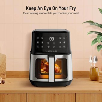 Taotronics TT-AF011 Airfryer 5.3 lt Tek Hazneli Led Ekranlı Yağsız Sıcak Hava Fritözü Siyah