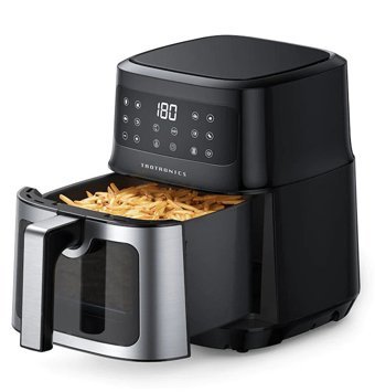 Taotronics TT-AF011 Airfryer 5.3 lt Tek Hazneli Led Ekranlı Yağsız Sıcak Hava Fritözü Siyah