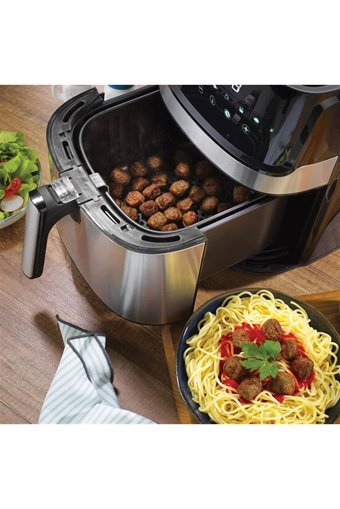 Cvs DN 1008 HealFry Airfryer 8 lt Tek Hazneli Led Ekranlı Sıcak Hava Fritözü İnox