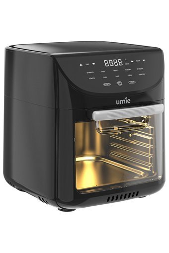 Umie Airfryer 12 lt Tek Hazneli Izgara Yapan Led Ekranlı Yağsız Sıcak Hava Fritözü Siyah