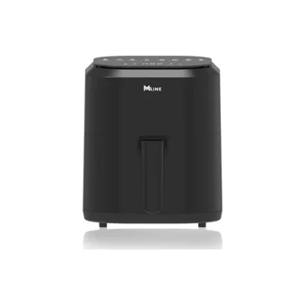 Miline AF4Le01 Airfryer 4 lt Tek Hazneli Izgara Yapan Led Ekranlı Yağsız Sıcak Hava Fritözü Siyah