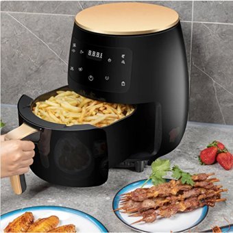 China Dolls Airfryer 6 lt Tek Hazneli Izgara Yapan Led Ekranlı Yağsız Sıcak Hava Fritözü Siyah