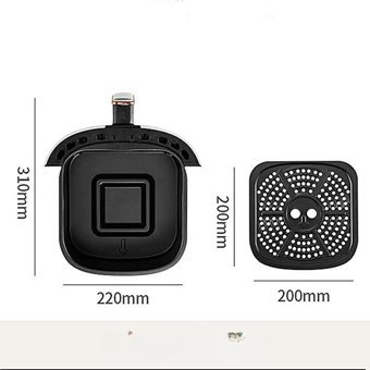 Horizon Store Airfryer 6 lt Tek Hazneli Led Ekranlı Yağsız Sıcak Hava Fritözü Yeşil
