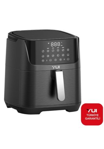Yui M25 M50 MaxiFry Airfryer 5.5 lt Tek Hazneli Led Ekranlı Sıcak Hava Fritözü Siyah