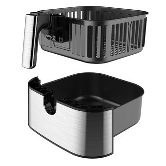 Proscenic T21 Airfryer 5.5 lt Tek Hazneli Izgara Yapan Led Ekranlı Yağsız Sıcak Hava Fritözü Siyah
