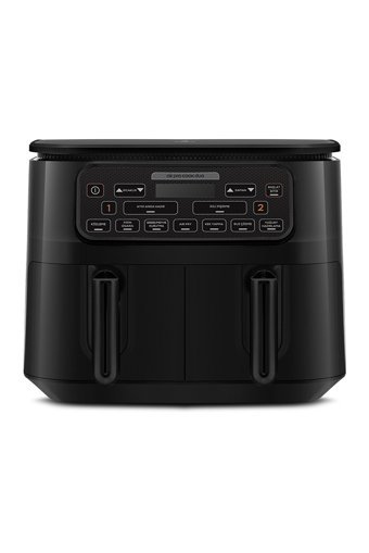 Karaca Air Pro Cook Duo Köz XXXL Airfryer 8 lt İki Hazneli Izgara Yapan Led Ekranlı Sıcak Hava Fritözü Siyah
