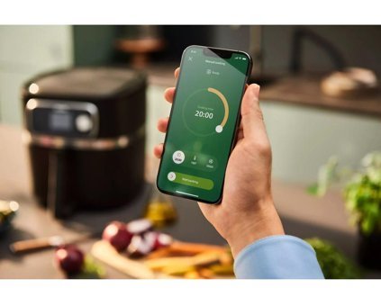 Philips HD9875/90 Airfryer 8.3 lt Tek Hazneli Izgara Yapan Led Ekranlı Yağsız Sıcak Hava Fritözü Siyah
