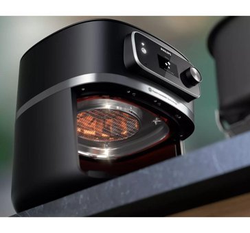Philips HD9875/90 Airfryer 8.3 lt Tek Hazneli Izgara Yapan Led Ekranlı Yağsız Sıcak Hava Fritözü Siyah