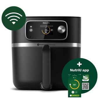 Philips HD9875/90 Airfryer 8.3 lt Tek Hazneli Izgara Yapan Led Ekranlı Yağsız Sıcak Hava Fritözü Siyah