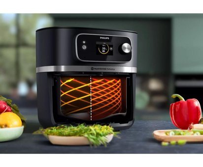 Philips HD9875/90 Airfryer 8.3 lt Tek Hazneli Izgara Yapan Led Ekranlı Yağsız Sıcak Hava Fritözü Siyah