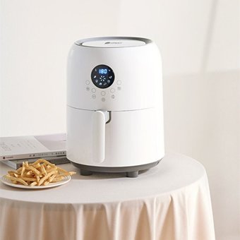 Sanlindou Airfryer 2.6 lt Tek Hazneli Led Ekranlı Yağsız Sıcak Hava Fritözü Beyaz