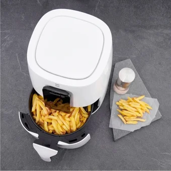 Korkmaz A886 Air Pro Airfryer 4 lt Tek Hazneli Led Ekranlı Yağsız Sıcak Hava Fritözü Beyaz