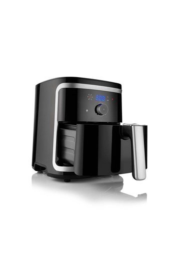 Schafer Airfryer 5 lt Tek Hazneli Led Ekranlı Yağsız Sıcak Hava Fritözü Siyah