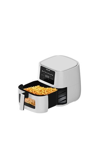 Nikadu Robx AS27 Airfryer 6 lt Tek Hazneli Izgara Yapan Led Ekranlı Yağsız Sıcak Hava Fritözü Beyaz