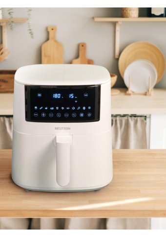 Neutron Ntl-AF-73Lb Smart Pro Airfryer 7.3 lt Tek Hazneli Izgara Yapan Led Ekranlı Yağsız Sıcak Hava Fritözü Beyaz