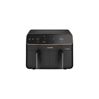 Arçelik Gurme DuoFry FR 9284 Airfryer 6 lt İki Hazneli Izgara Yapan Yağsız Sıcak Hava Fritözü Siyah