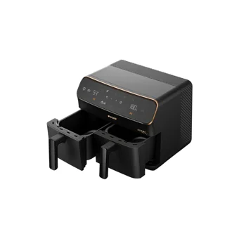 Arçelik Gurme DuoFry FR 9284 Airfryer 6 lt İki Hazneli Izgara Yapan Yağsız Sıcak Hava Fritözü Siyah