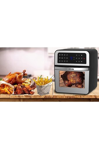 Dms Airfryer 12 lt Tek Hazneli Izgara Yapan Led Ekranlı Yağsız Sıcak Hava Fritözü İnox
