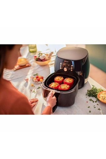 Philips HD9867/90 Airfryer 7.3 lt Tek Hazneli Izgara Yapan Led Ekranlı Yağsız Sıcak Hava Fritözü Siyah