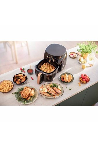 Philips HD9867/90 Airfryer 7.3 lt Tek Hazneli Izgara Yapan Led Ekranlı Yağsız Sıcak Hava Fritözü Siyah