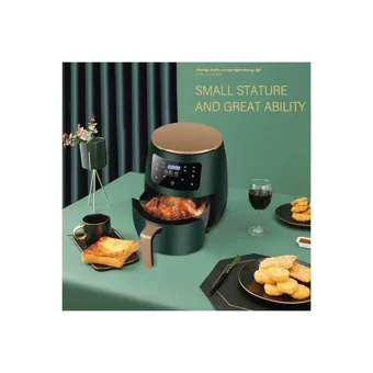 Sanlindou Airfryer 4.5 lt Tek Hazneli Led Ekranlı Yağsız Sıcak Hava Fritözü Yeşil