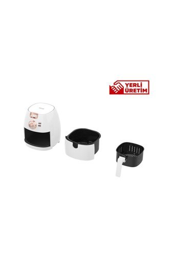 Sem SC300 Airfryer 5 lt Tek Hazneli Yağsız Sıcak Hava Fritözü Beyaz