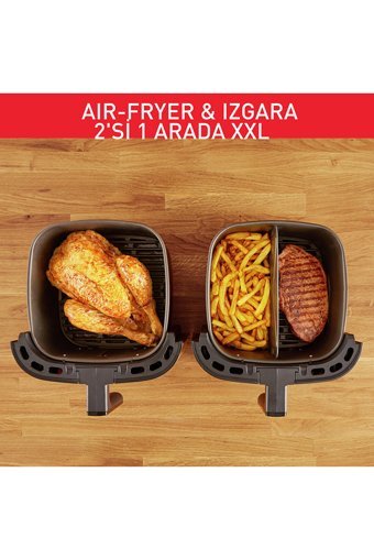 Tefal EY8018 Airfryer 6.5 lt Tek Hazneli Led Ekranlı Yağsız Fritöz Siyah