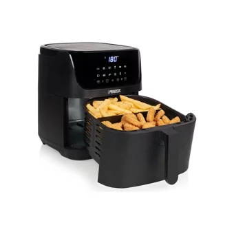 Princess Airfryer 6.5 lt Tek Hazneli Led Ekranlı Yağsız Sıcak Hava Fritözü Siyah