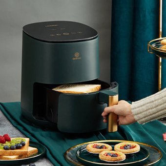 Liven Airfryer 2.5 lt Tek Hazneli Led Ekranlı Yağsız Sıcak Hava Fritözü Yeşil