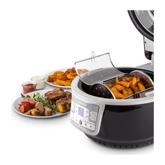 Klarstein Vitair Airfryer 9 lt Izgara Yapan Led Ekranlı Yağsız Sıcak Hava Fritözü Siyah