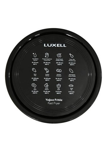 Luxell Lx-FC5937 Airfryer 5.5 lt Tek Hazneli Izgara Yapan Sıcak Hava Fritözü Siyah