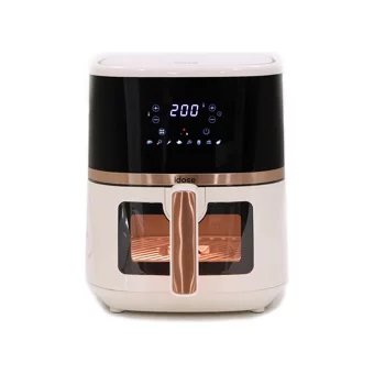 İdose Smart Cook Airfryer 5.5 lt Tek Hazneli Izgara Yapan Led Ekranlı Sıcak Hava Fritözü Bej