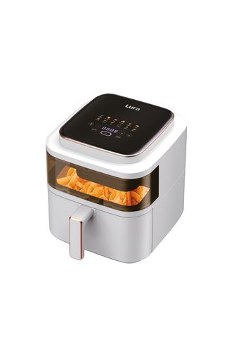Lura 17BG Airfryer 6 lt Tek Hazneli Led Ekranlı Yağsız Sıcak Hava Fritözü Beyaz