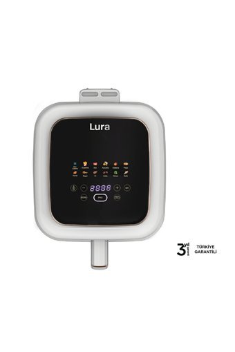 Lura 17BG Airfryer 6 lt Tek Hazneli Led Ekranlı Yağsız Sıcak Hava Fritözü Beyaz