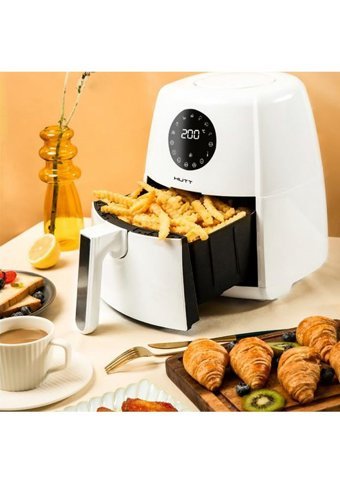 Hutt Airfryer 3.5 lt Tek Hazneli Izgara Yapan Led Ekranlı Yağsız Sıcak Hava Fritözü Beyaz