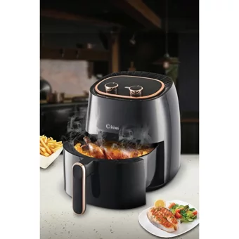 Kiwi KAF 5535 Airfryer 5 lt Tek Hazneli Yağsız Sıcak Hava Fritözü Siyah