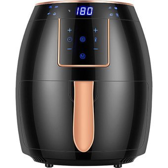 Buyfun Airfryer 5.5 lt Tek Hazneli Led Ekranlı Yağsız Sıcak Hava Fritözü Siyah